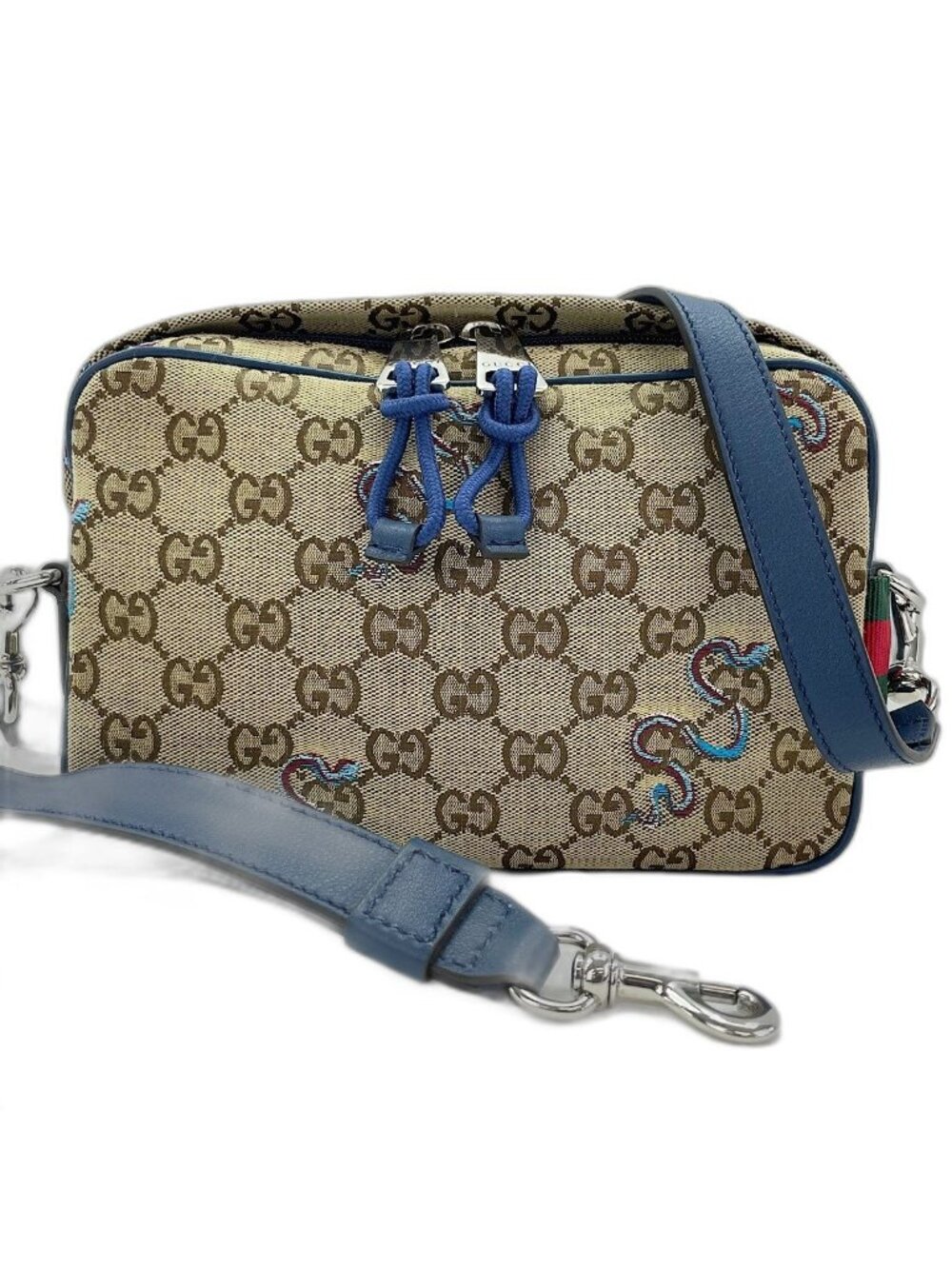 Gucci Shoulder Bag Snake Embroidery 2-Way - Picture 1 of 8